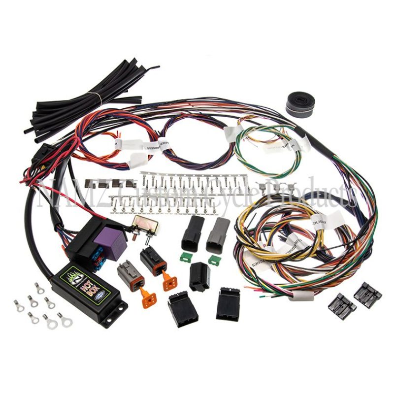 NAMZ 2017 Ver-1 Complete Bike Harness w/Starter Relay & 3-Circuits & Self Canceling Turn Sig Module NCBH-01-B