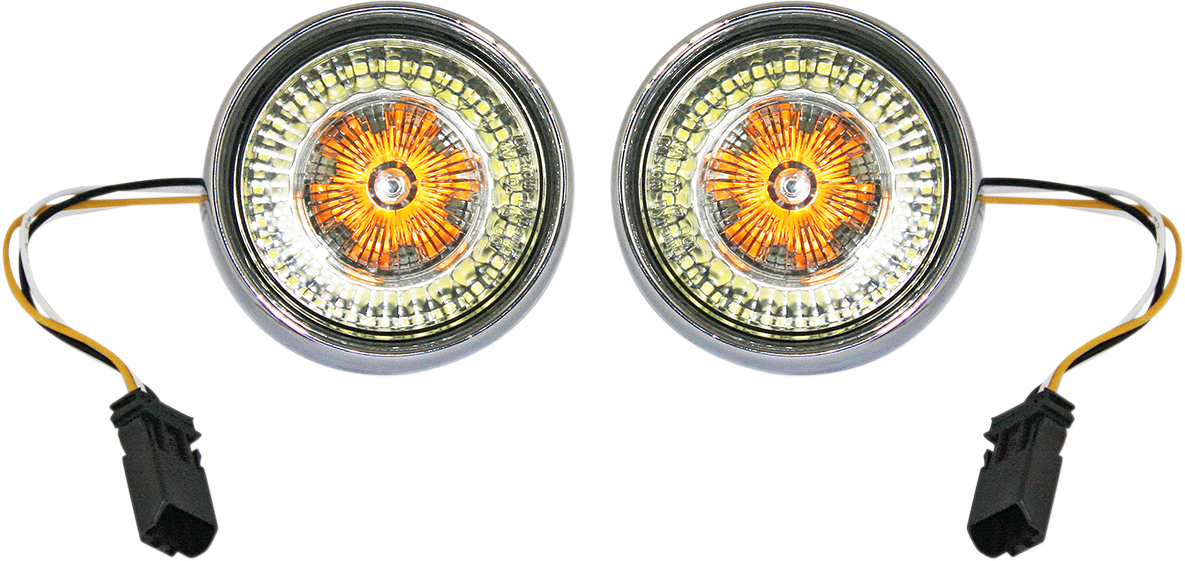 Señal de giro tipo bala CUSTOM DYNAMICS - JAE CVO - Cromo - Lente ahumada PB-BB-AW-JAECS