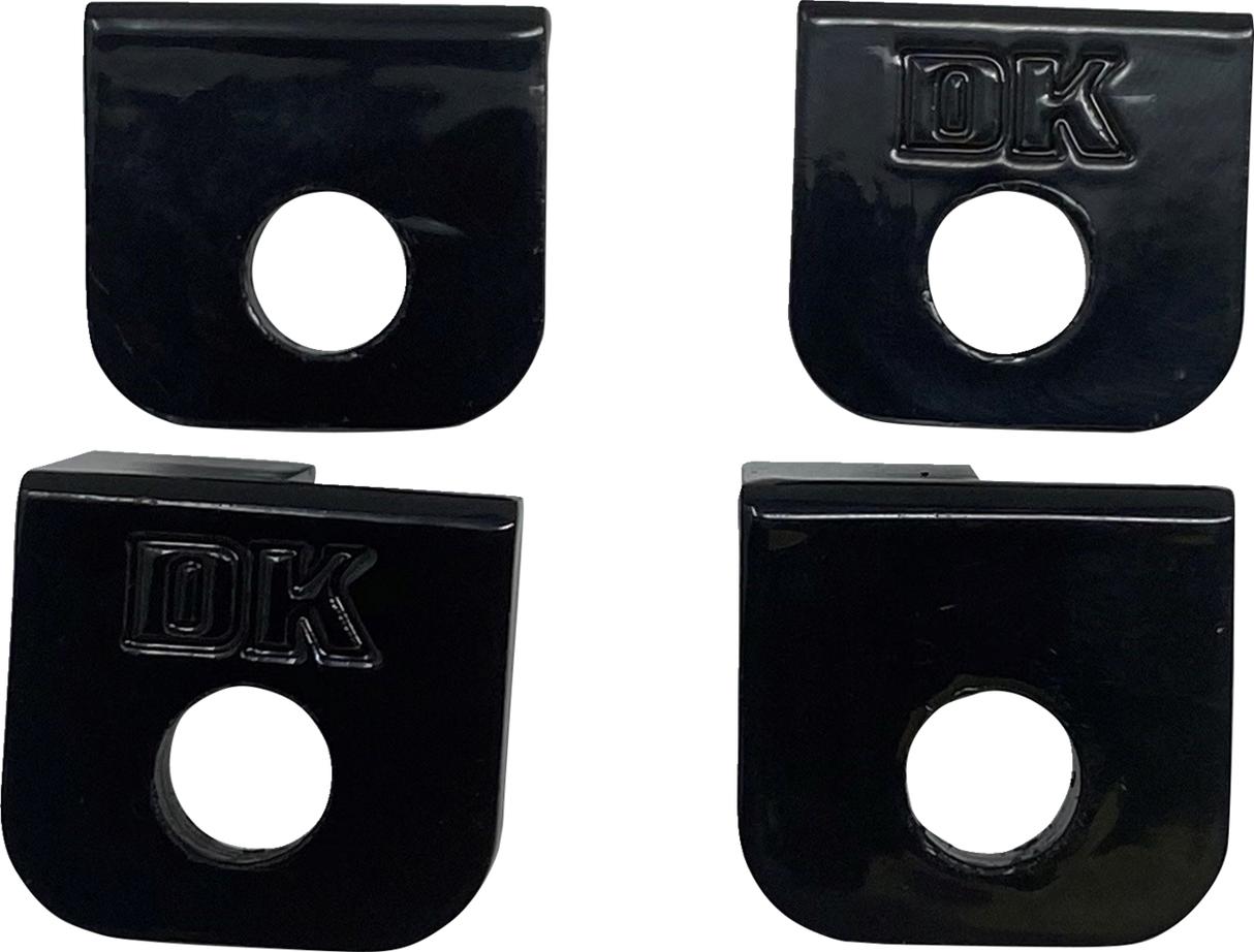 DK CUSTOM PRODUCTS Footpeg Adapter - Front/Back - Black DK-M8-SFT-FPA