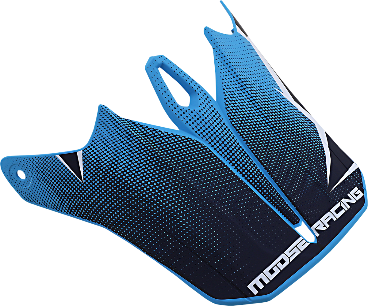 MOOSE RACING F.I. Agroid Visor Kit - Navy/Light Blue 0132-1414