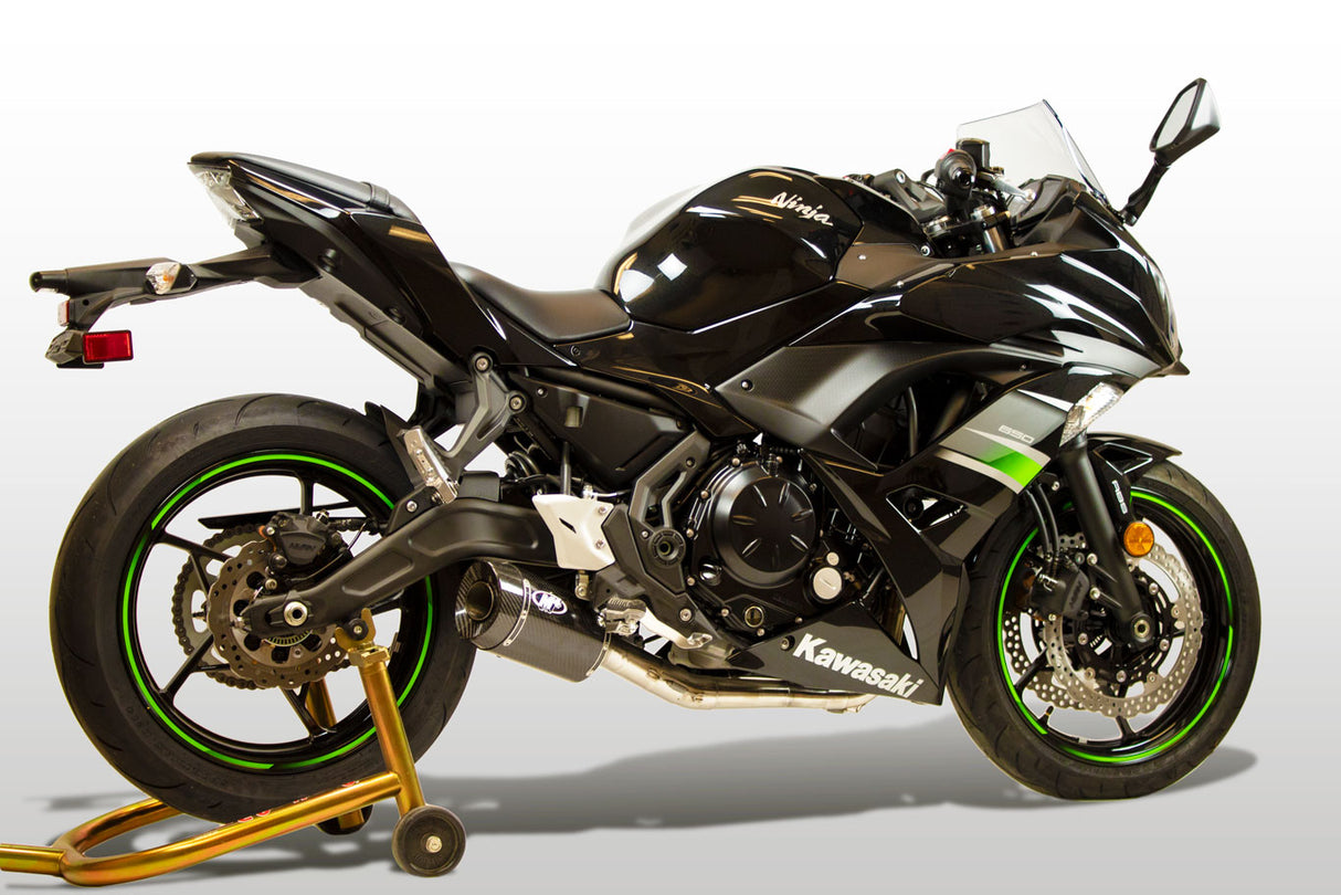 M4 Exhaust stainless steel full system with carbon fiber canister Ninja 650/Z650 2021-2024 KA6624