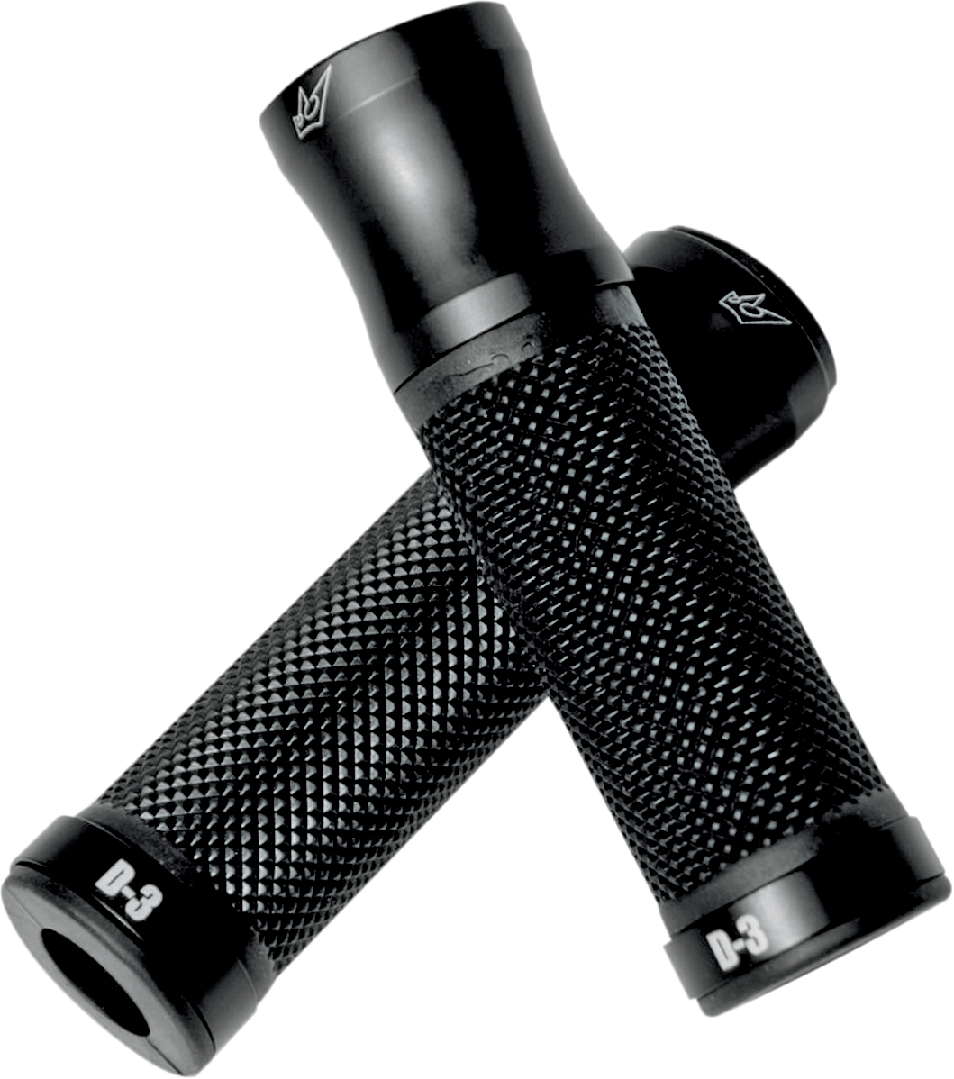 DRIVEN RACING Grips - D3 - 1" - Black/Black S1000RR ABS 2010-2022 D3BK2