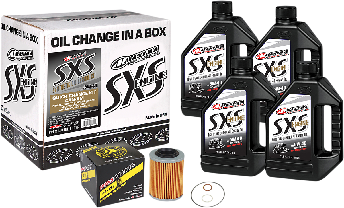 MAXIMA RACING OIL SXS Synthetisches Ölwechsel-Kit – Can-Am – 5W-40 90-469013-CA