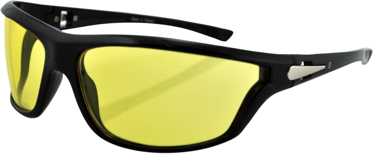 ZAN HEADGEAR Florida Sonnenbrille - Glänzend Schwarz - Gelb EZFL01Y