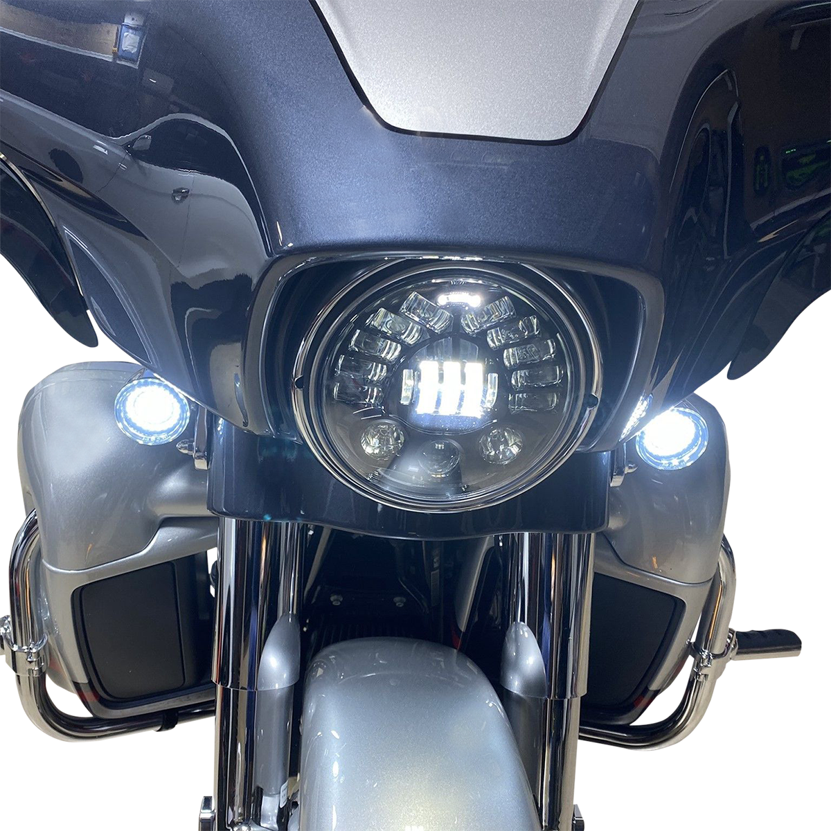 CUSTOM DYNAMICS 7" Adaptive Headlamp - Chrome Indian Chief/Chieftain/Roadmaster/Pursuit PB-7A-IND-C