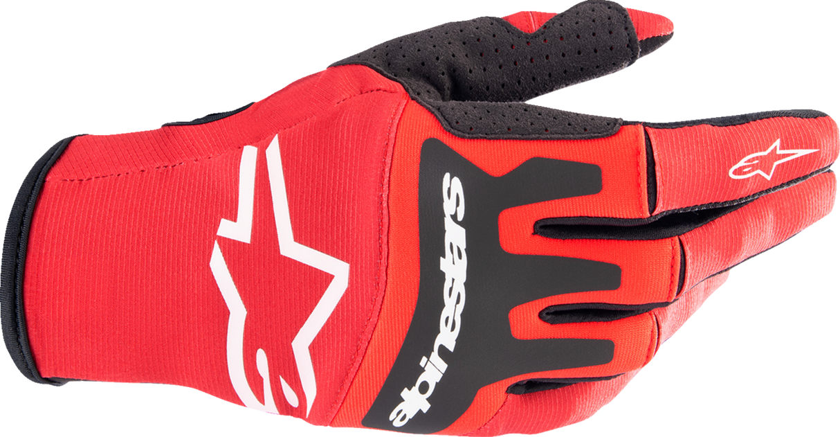 ALPINESTARS Techstar-Handschuhe, warmes Rot/Schwarz, Größe S, 3561023-3110-S