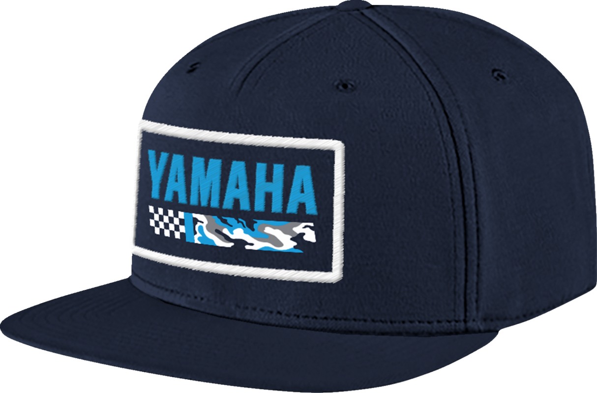 YAMAHA APPAREL Yamaha Racing-Mütze – Flacher Schirm – Camo Blue NP21A-H3239