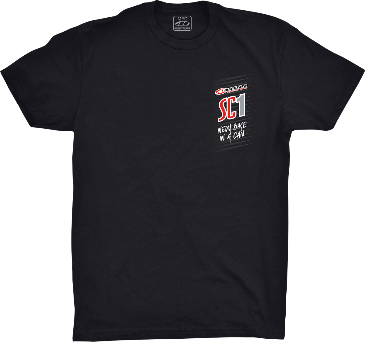 MAXIMA RACING OIL Maxima SC1 Kurzarm-T-Shirt – Schwarz – Größe S 10-10019-BLK-SM