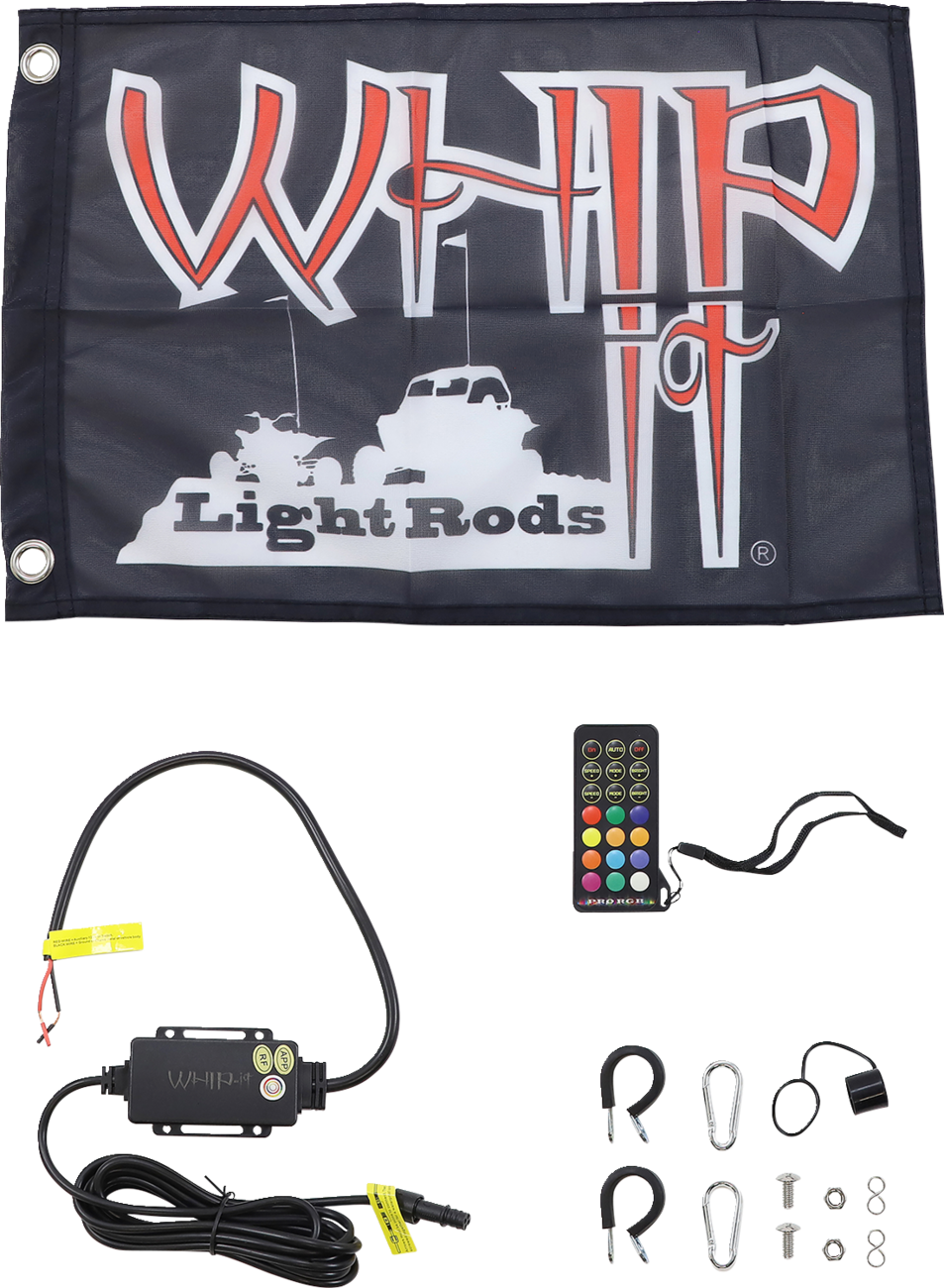 WHIPITLIGHTRODS 5' Light Rod Whip - Bluetooth - White SB-RGBBT-251