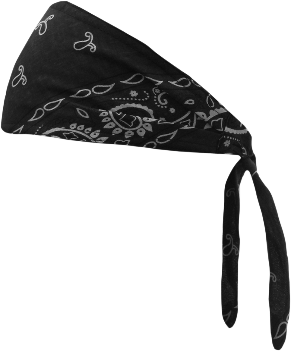 SCHAMPA & DIRT SKINS Old School Bandana - Schwarzes Paisley OSB1-100