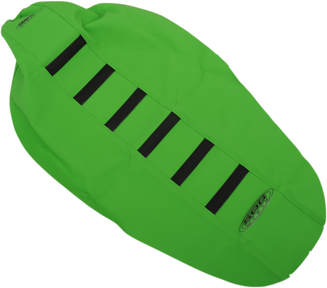 SDG 6-Rippen-Sitzbezug - Schwarze Rippen/Grüne Oberseite/Grüne Seiten 95932KGG