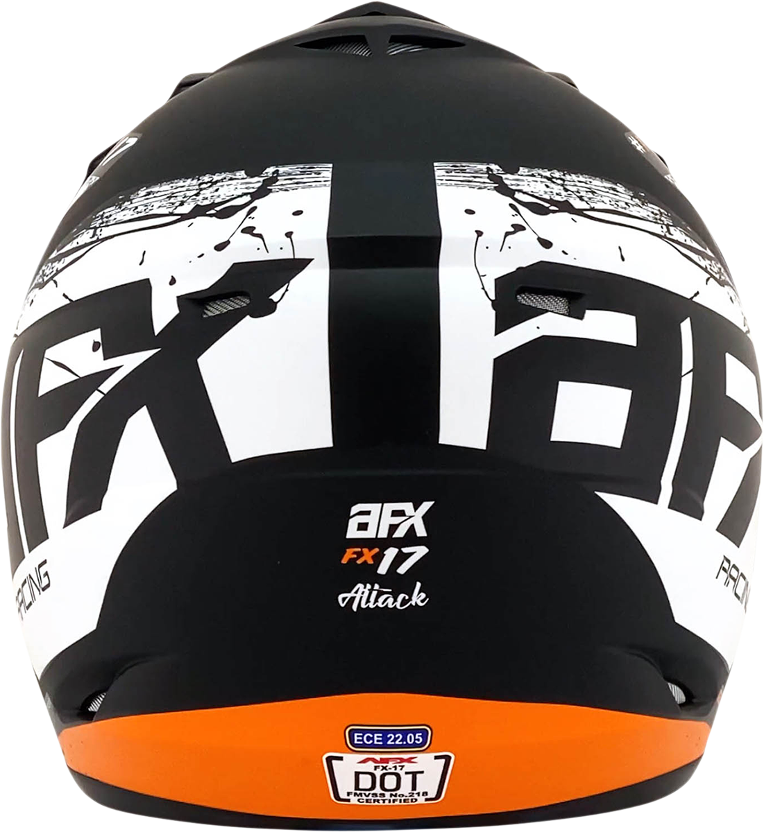 Casco AFX FX-17 - Attack - Negro mate/Naranja - XL 0110-7158