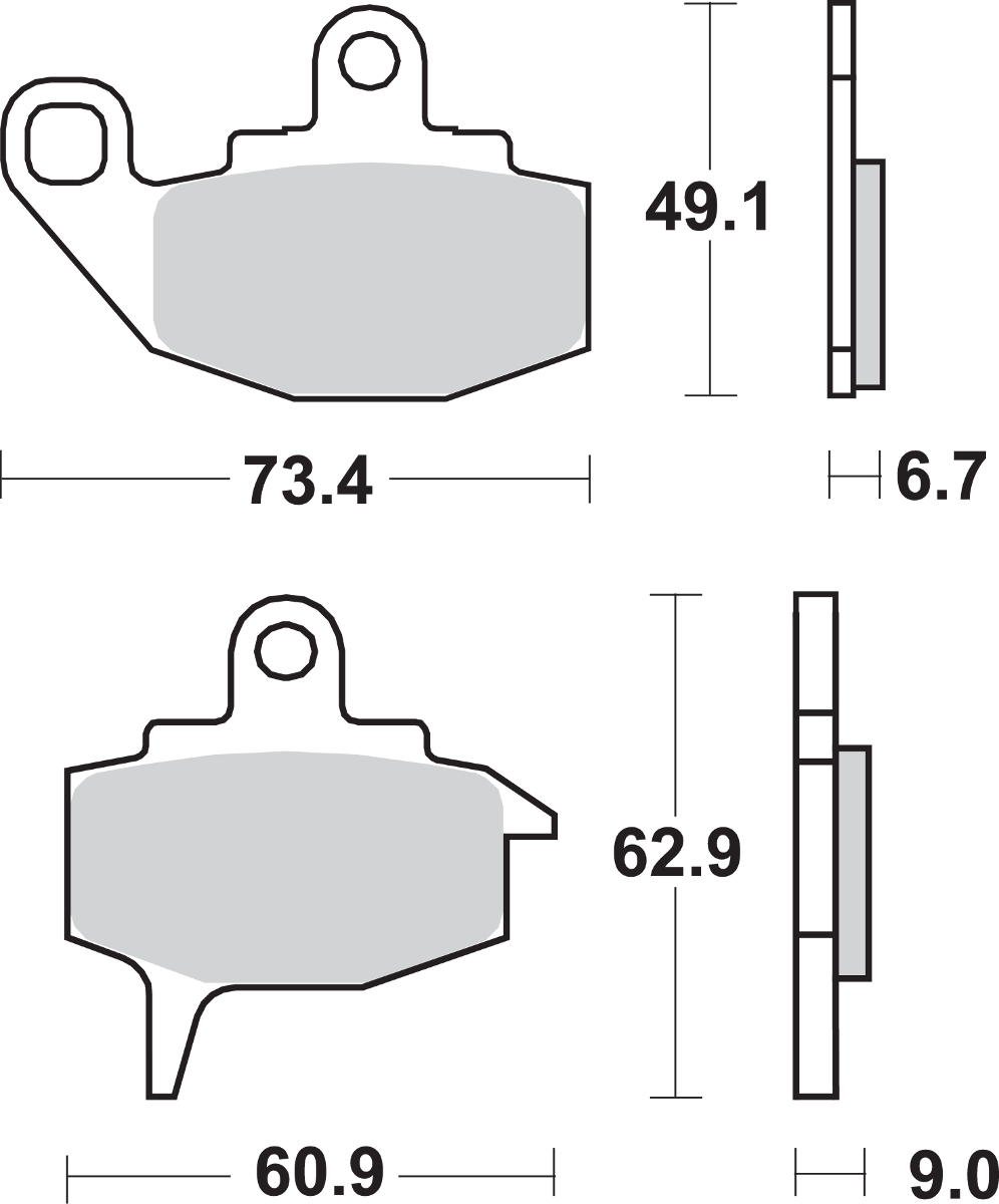 SBS HF Bremsbeläge - Kawasaki 602HF