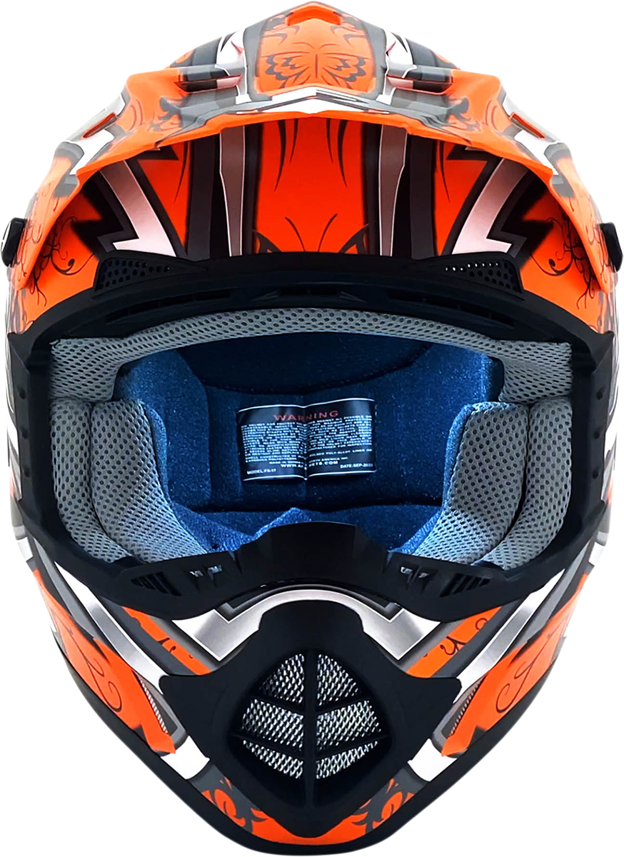 Casco AFX FX-17Y - Mariposa - Naranja mate - Pequeño 0111-1381
