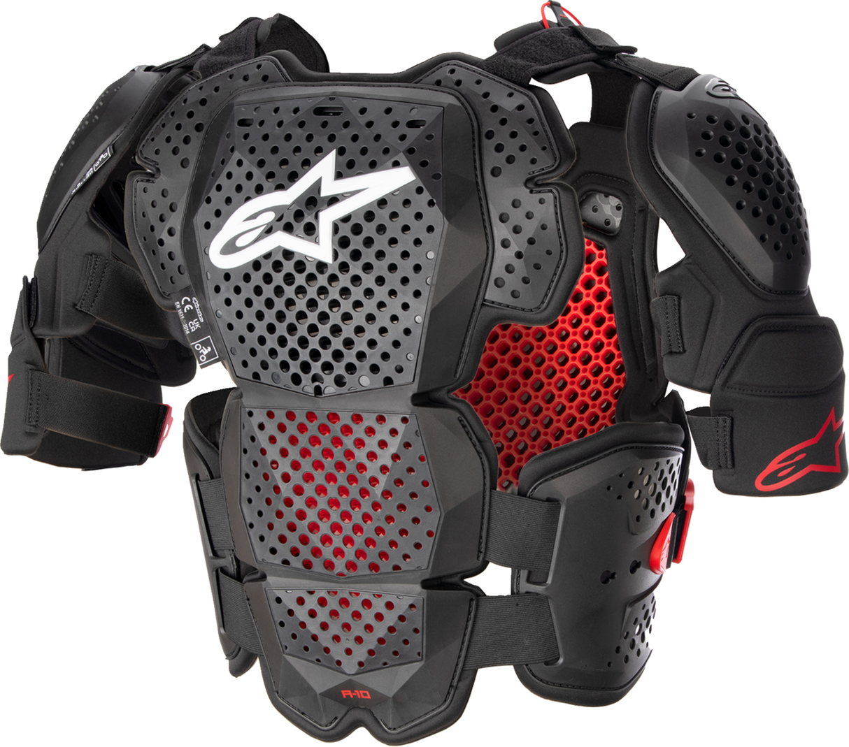 ALPINESTARS A-10 Roost Guard V2 - Negro/Rojo - XS/S 6700523-1431-XS