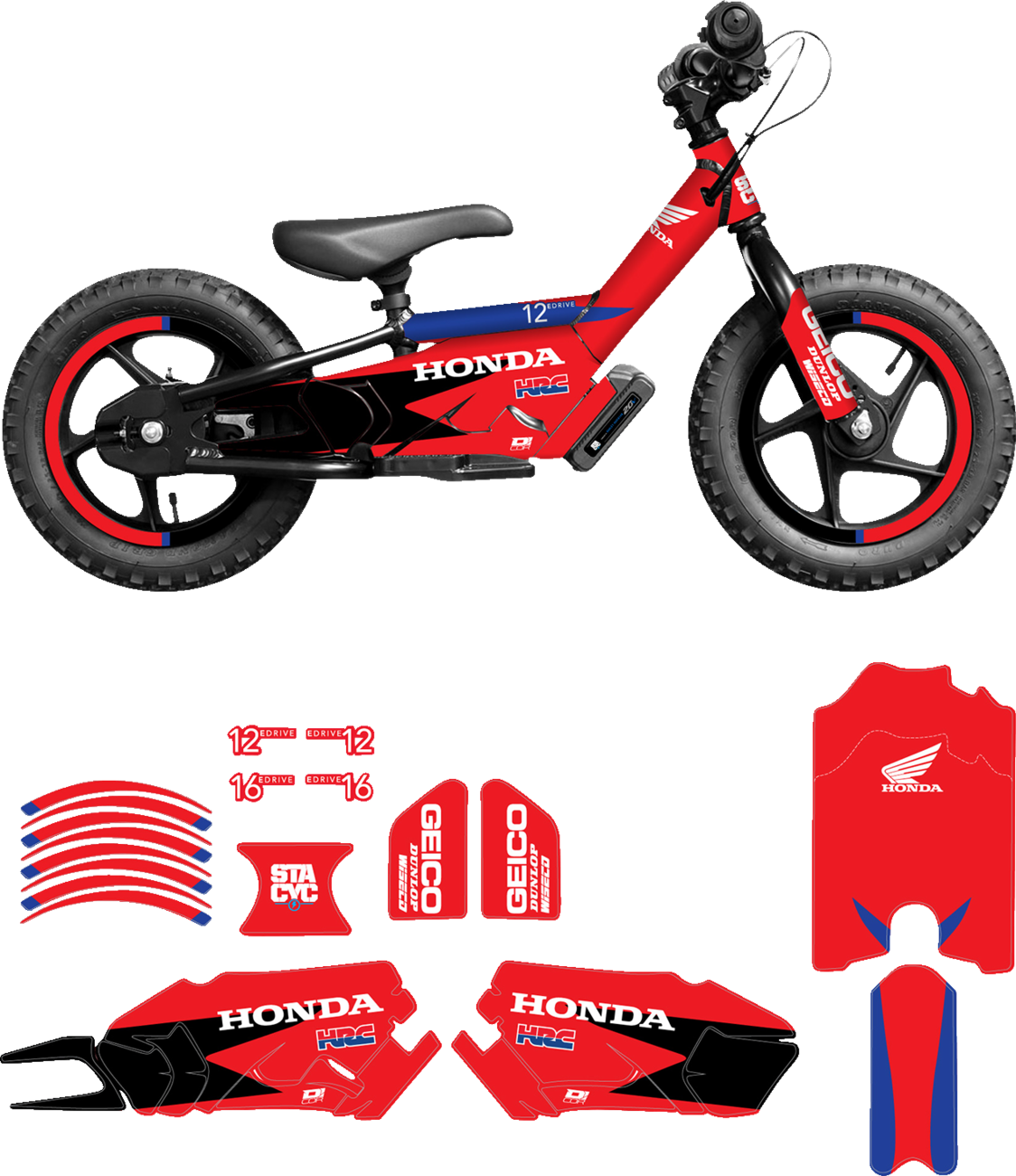 D'COR VISUALS STACYC Stability Cycle Graphic Kit - 12" & 16" - HRC 10-80-204