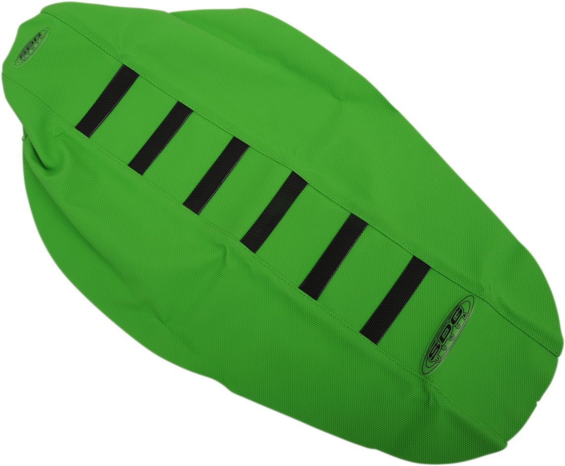 Funda de asiento SDG de 6 nervaduras - Costillas negras/Parte superior verde/Lados verdes 95936KGG