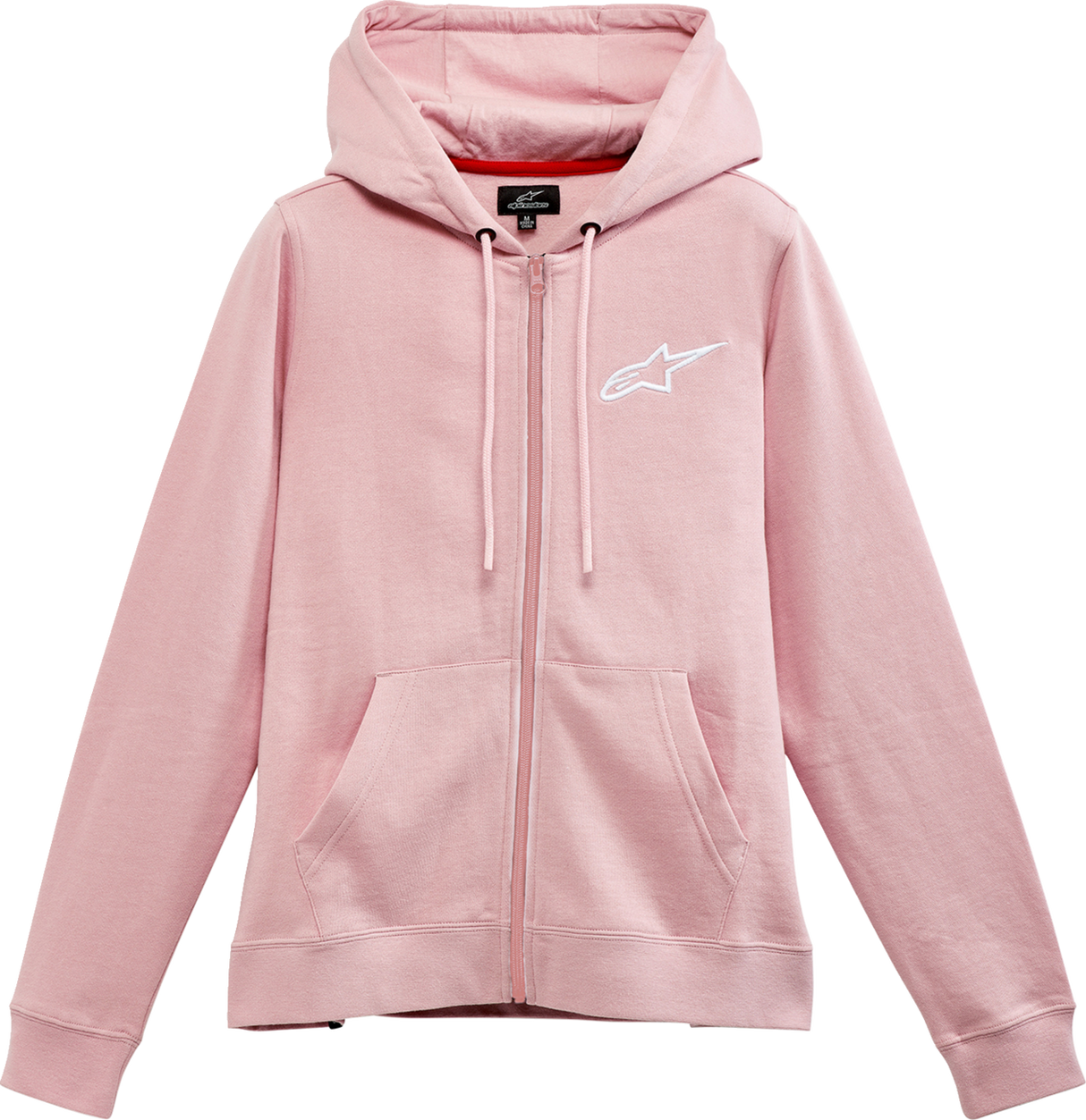 ALPINESTARS Sudadera con capucha y cremallera Ageless para mujer - Rosa/Blanco - Grande 1232518003110L
