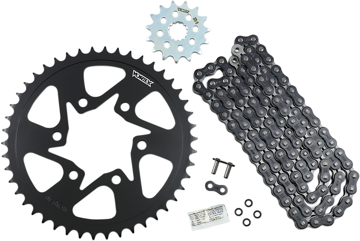 VORTEX Chain Kit - Black - Kawasaki - KLE Versys 650 2006-2021 CK6394