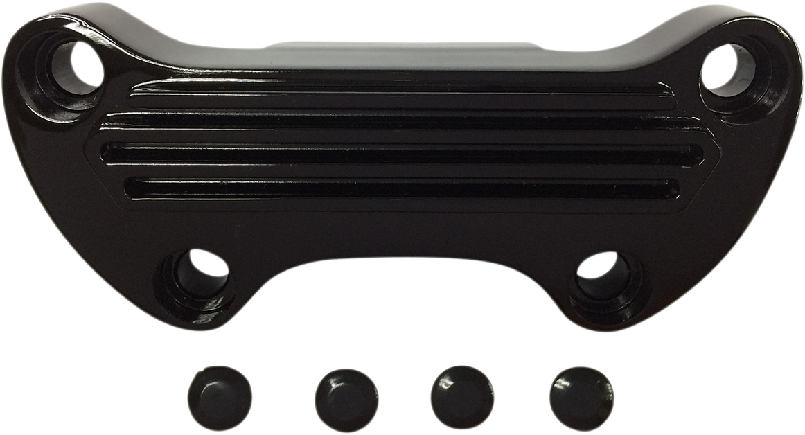 DRAG SPECIALTIES Abrazadera de manillar - Con aletas - Negro 03-0106SB