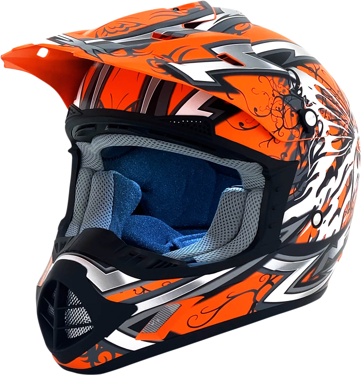 Casco AFX FX-17Y - Mariposa - Naranja mate - Pequeño 0111-1381