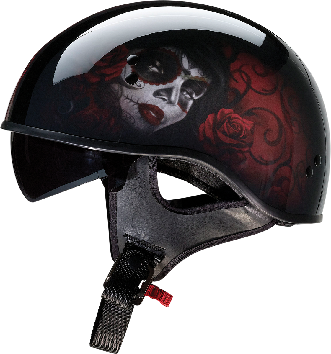 Casco Z1R Vagrant - Catrina roja - Negro/Rojo - Grande 0103-1316