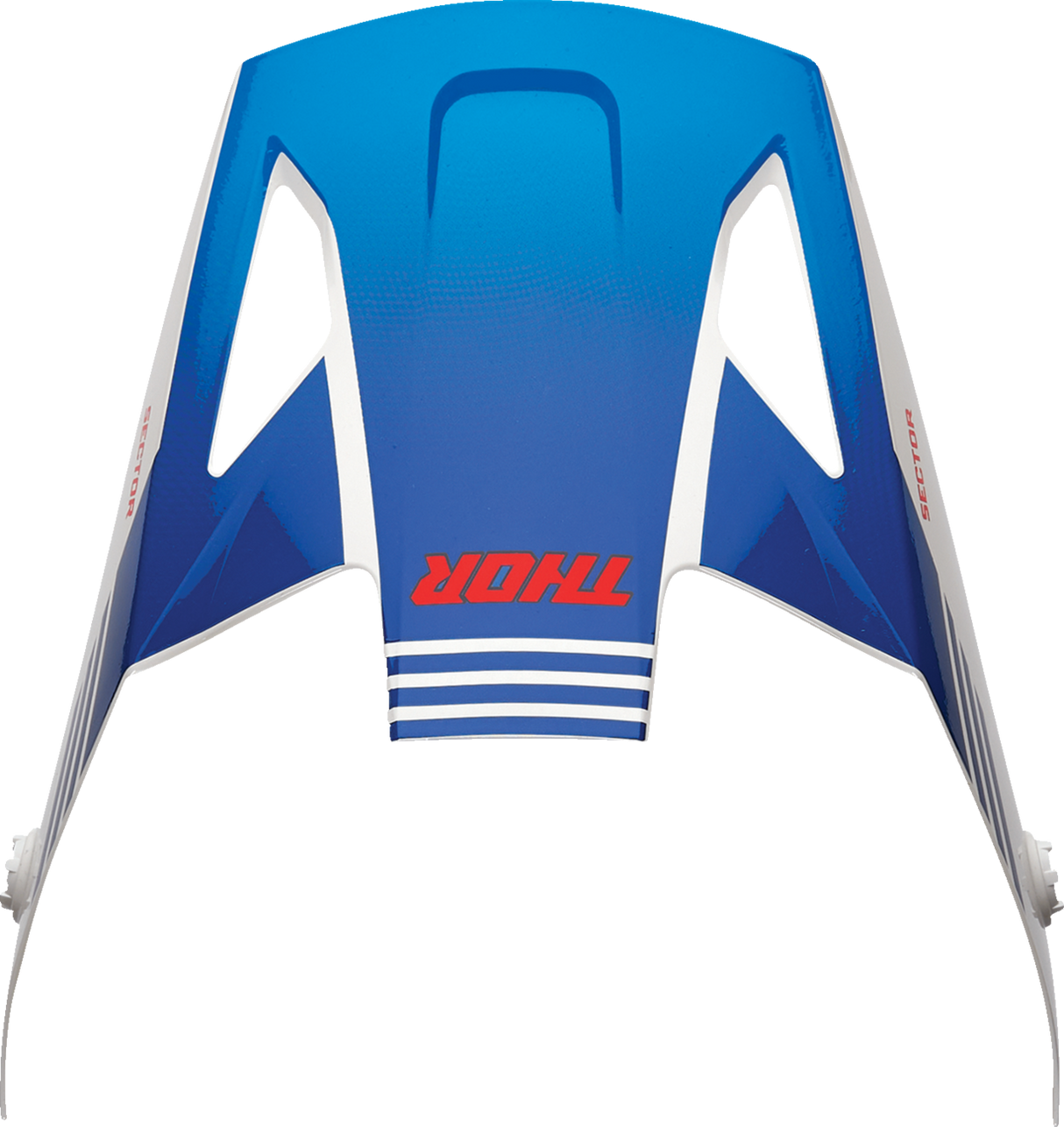 Kit de visera THOR Sector 2 - Tallado - Blanco/Azul 0132-1664