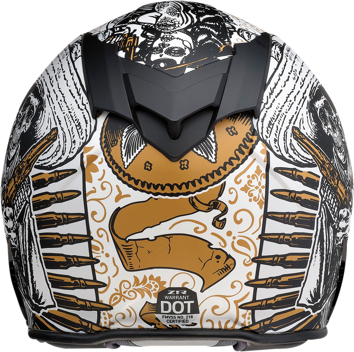 Z1R Warrant Helm - Sombrero - Weiß/Gold - XL 0101-14168