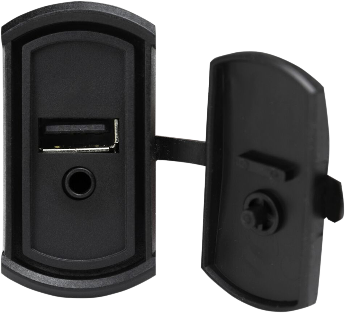 MB QUART Dash-Mounted USB charge port with 3.5 mm Audio Input - Switch Port Mount PSAP-2S