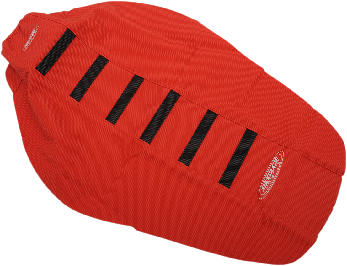 SDG 6-Rippen-Sitzbezug - Schwarze Rippen/Rote Oberseite/Rote Seiten - CRF 150 95999KRR