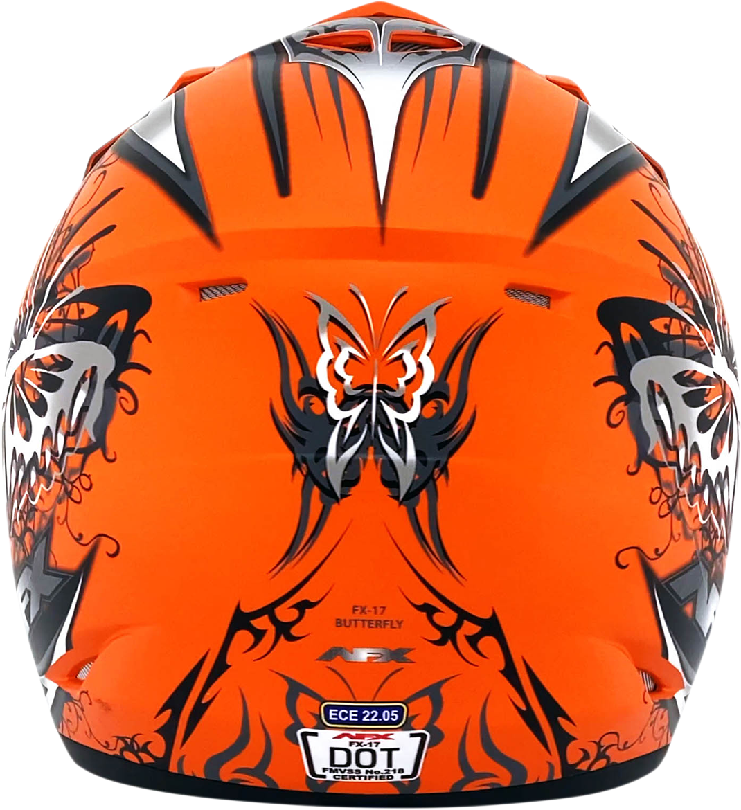 Casco AFX FX-17Y - Mariposa - Naranja mate - Pequeño 0111-1381
