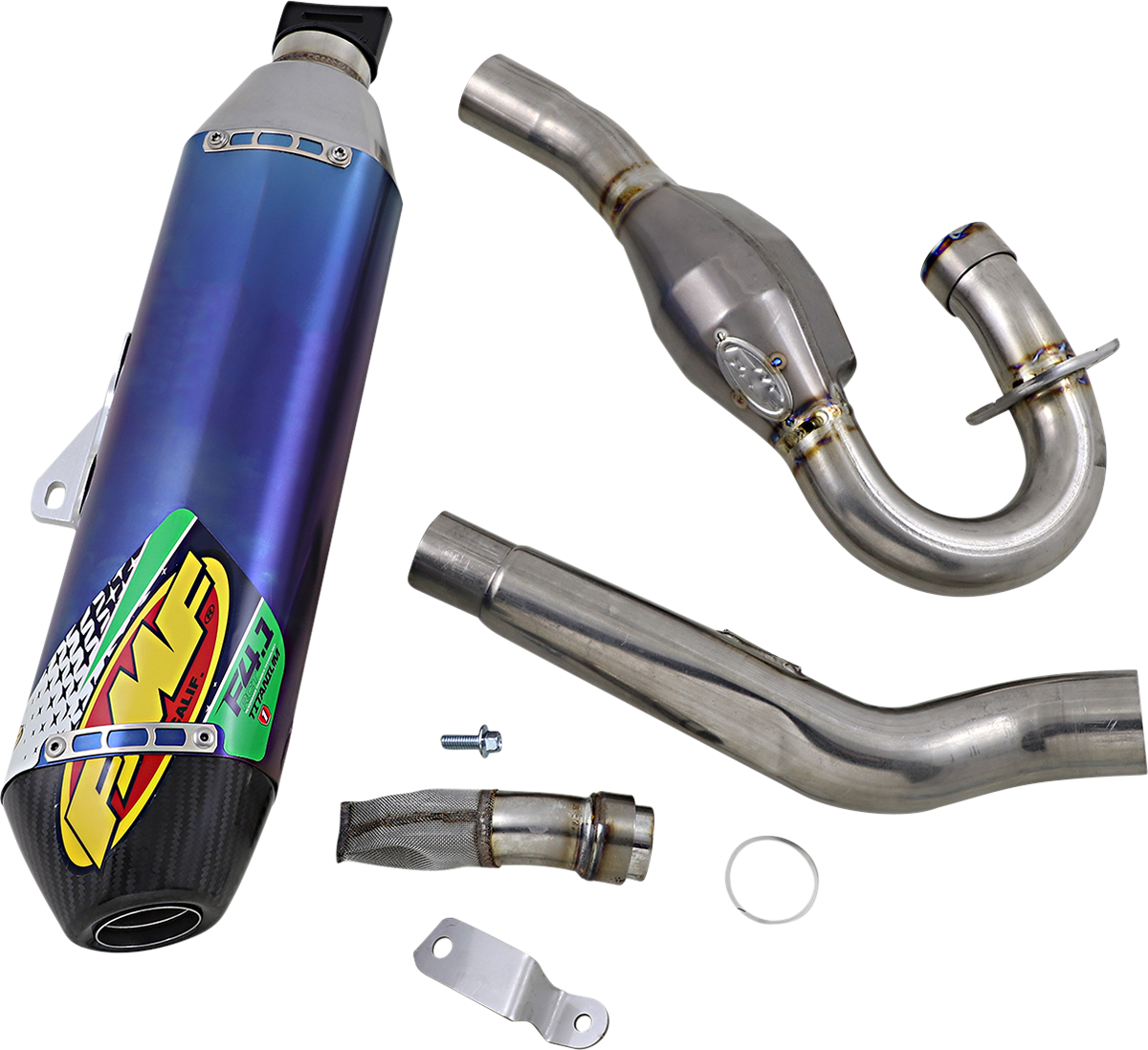 FMF 4.1 RCT Exhaust with MegaBomb - Anodized Titanium KX 450 F/X 2019- 2023 042373 1820-1844
