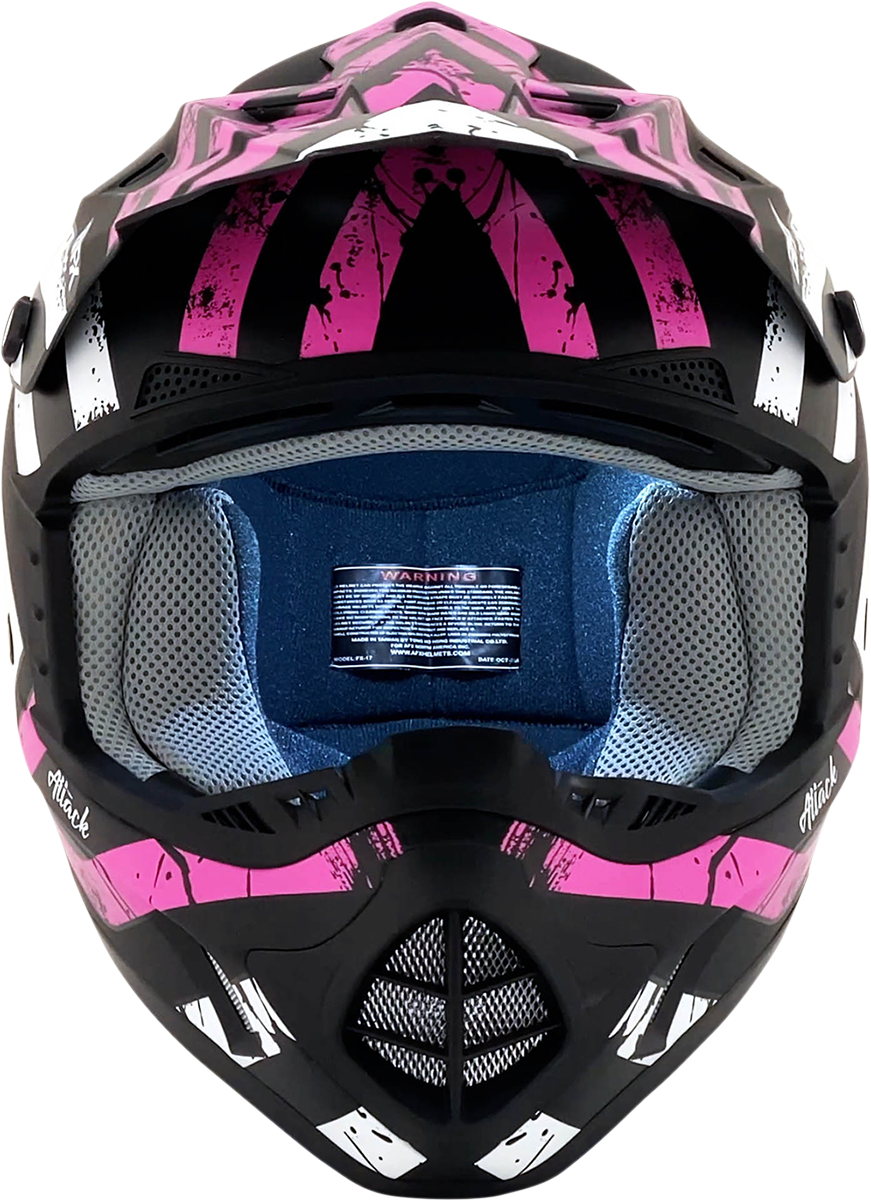 Casco AFX FX-17 - Attack - Negro mate/fucsia - Grande 0110-7169