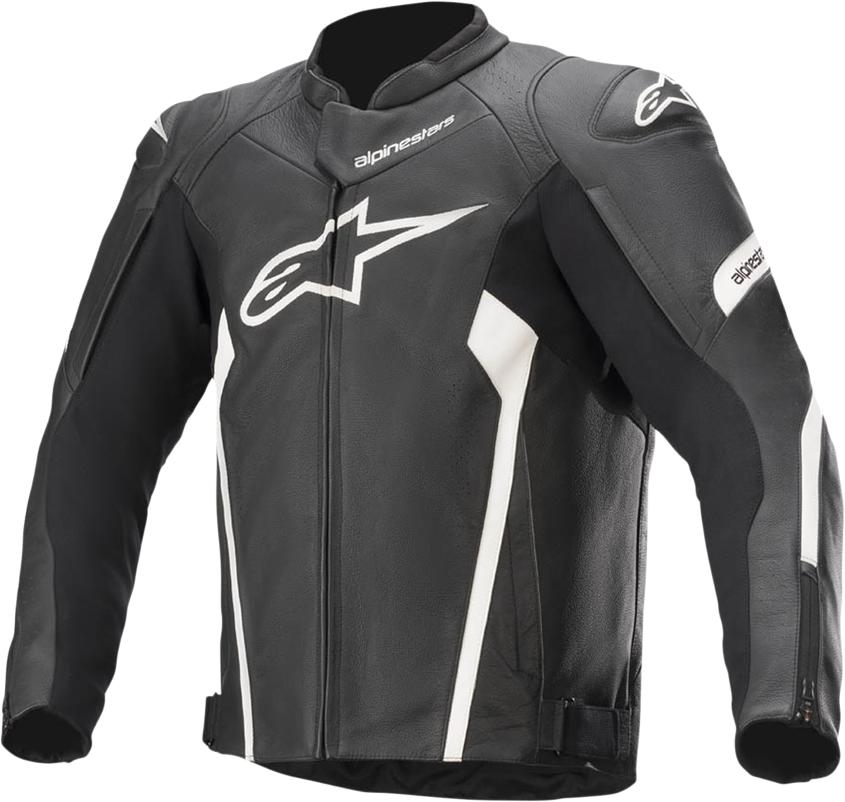 ALPINESTARS Faster v2 Lederjacke - Schwarz/Weiß - US 46 / EU 56 3103521-12-56