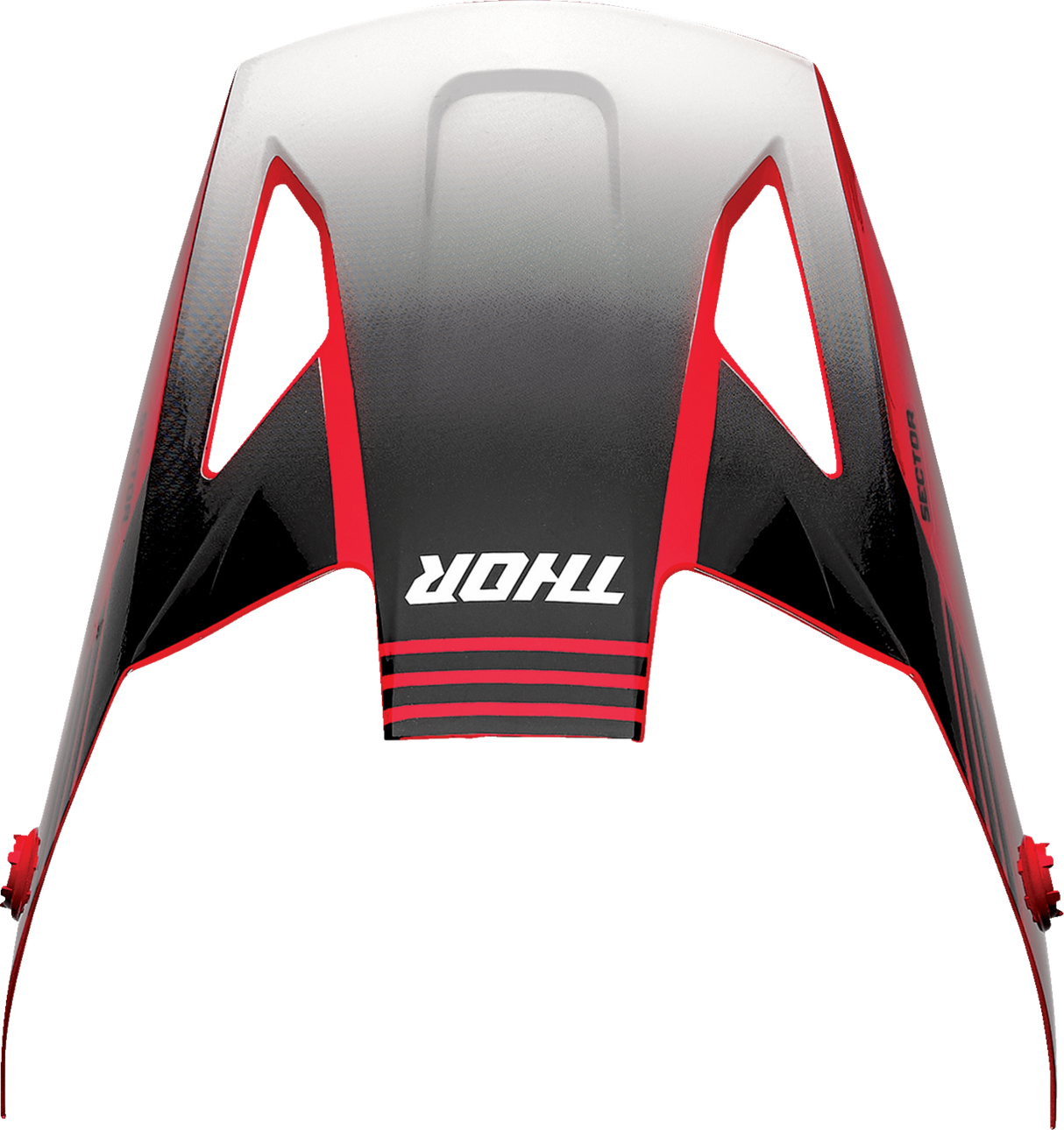 Kit de visera THOR Sector 2 - Tallado - Rojo/Blanco 0132-1663