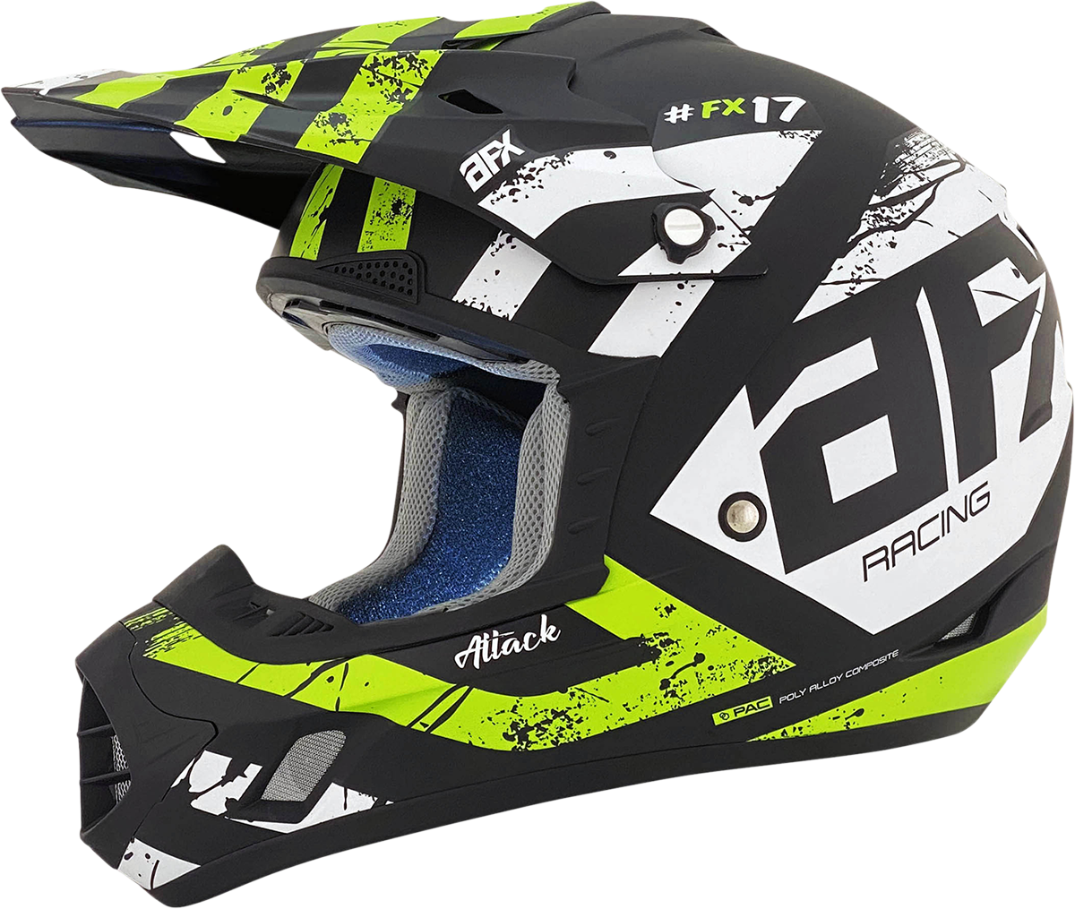Casco AFX FX-17 - Attack - Negro mate/Verde - XL 0110-7182