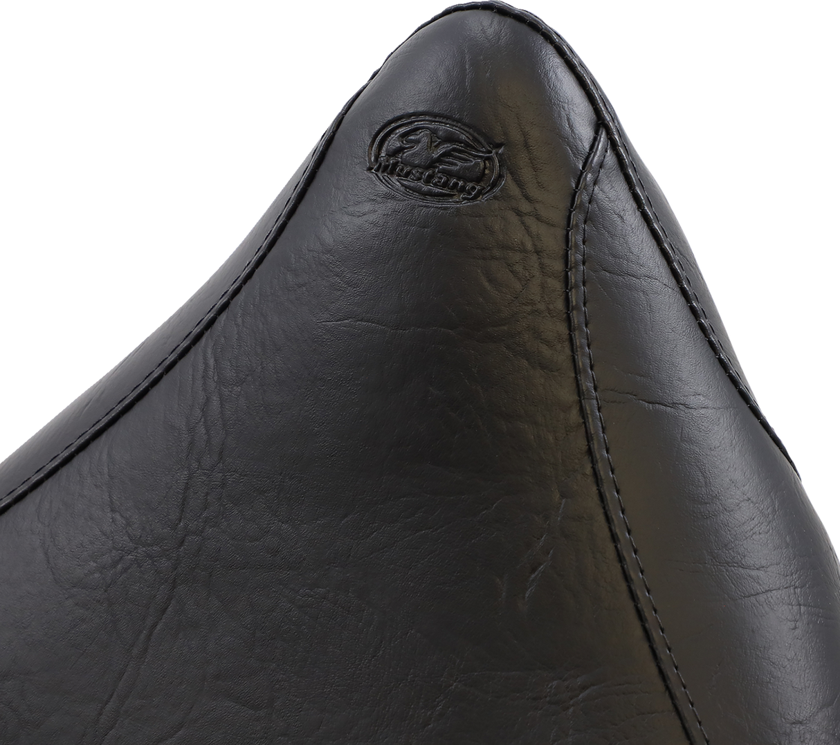 MUSTANG Seat - Vintage - Wide - Touring - With Driver Backrest - Two-Piece - Smooth - Black - Vegas 79381