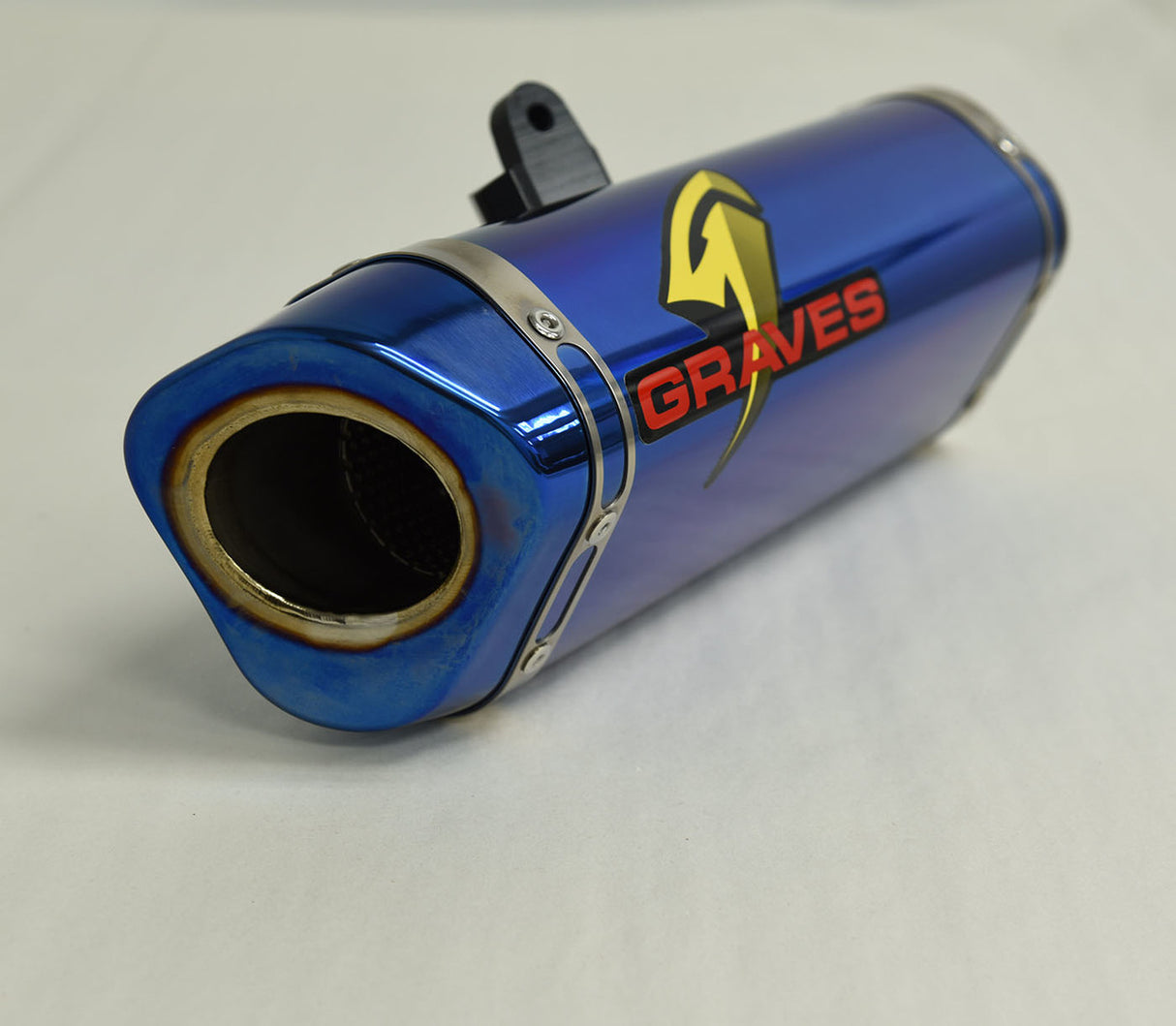 Graves motorsports r6 06-20 titanium elecktrick blue cat-back slip-on exhaust