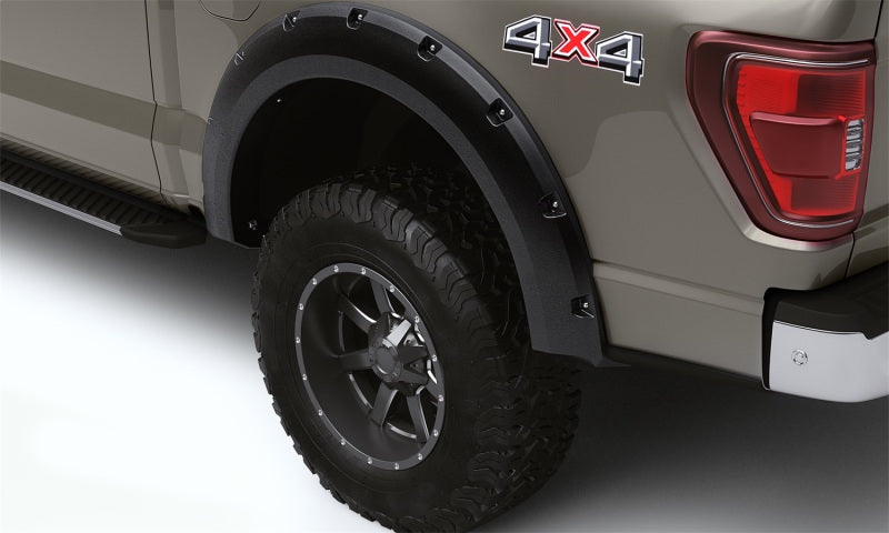 Lund 21-23 Ford F-150 (Excl. Lightning) RX-Rivet Style Textured Fender Flares - Black (4 Pc.) RX150T