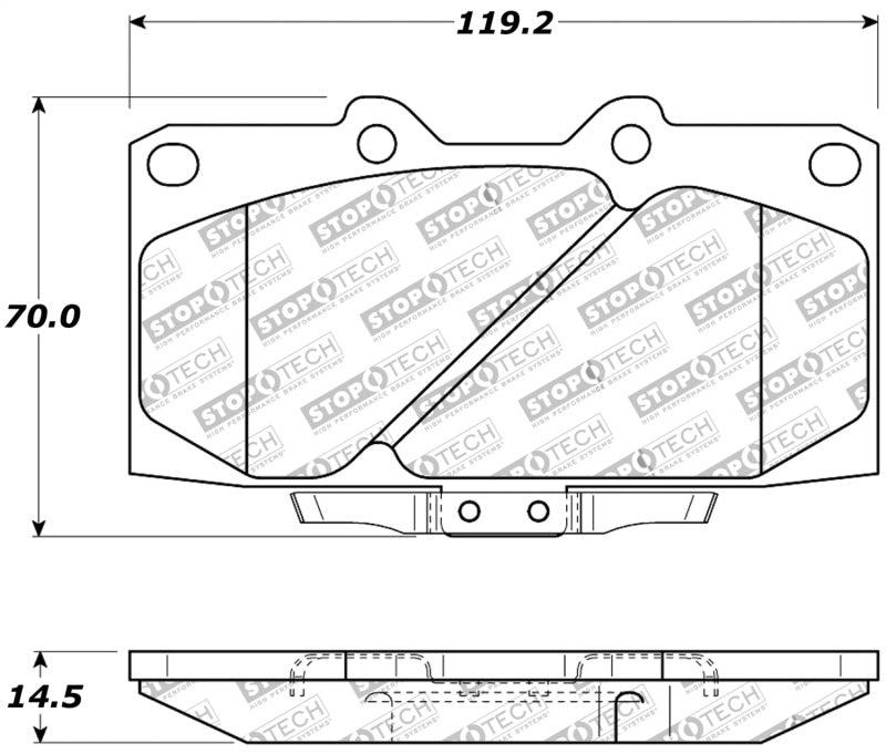 StopTech 89-96 Nissan 300ZX Sport Performance Front Brake Pads 309.0647