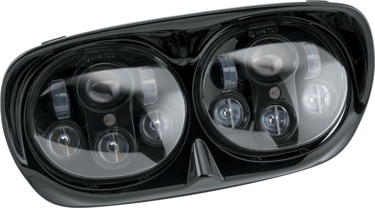 LETRIC LIGHTING COLed Headlight Blk/Blk Fltr `98-13LLC-LRHP-BB
