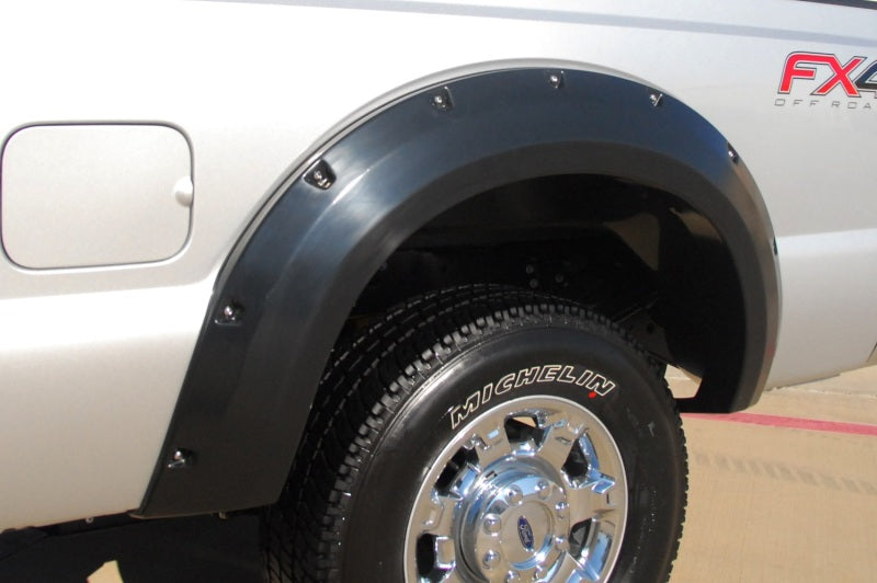 Lund 11-16 Ford F-250 RX-Rivet Style Textured Elite Series Fender Flares - Black (4 Pc.) RX314T