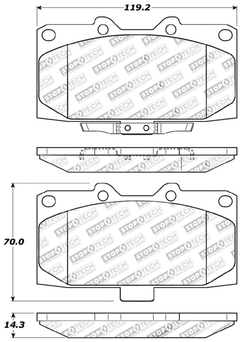 StopTech Performance 06-07 Subaru Impreza WRX/WRX STi Front Brake Pads 309.1182