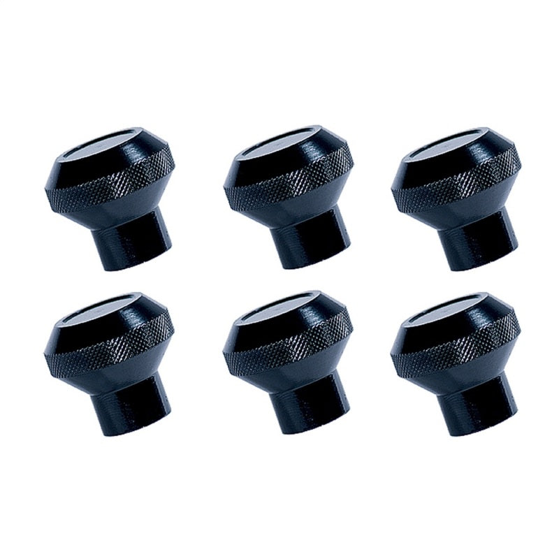 Rugged Ridge Billet Aluminum Dash Knob Set Black 76-86 Jeep CJ 11420.02