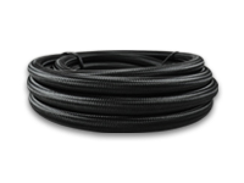 Vibrant -6 AN Black Nylon Braided Flex Hose (2 foot roll) 11956