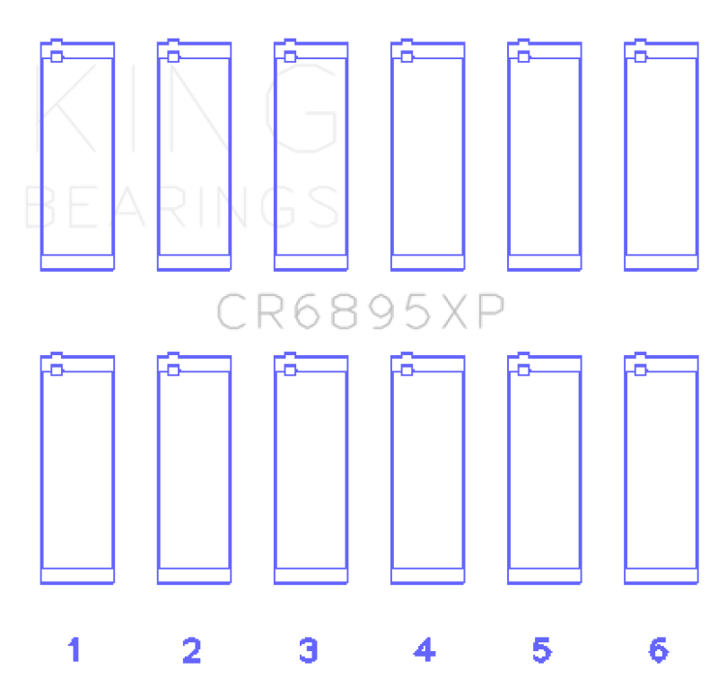 King Ford EcoBoost 3.5L V6 Connecting Rod Bearing Set (Set of 6) GCR6895XP