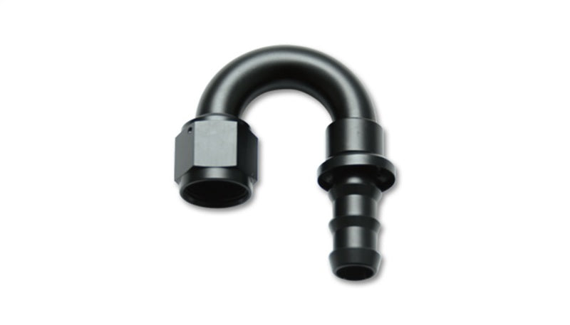 Vibrant -6AN Push-On 180 Deg Hose End Fitting - Aluminum 22806