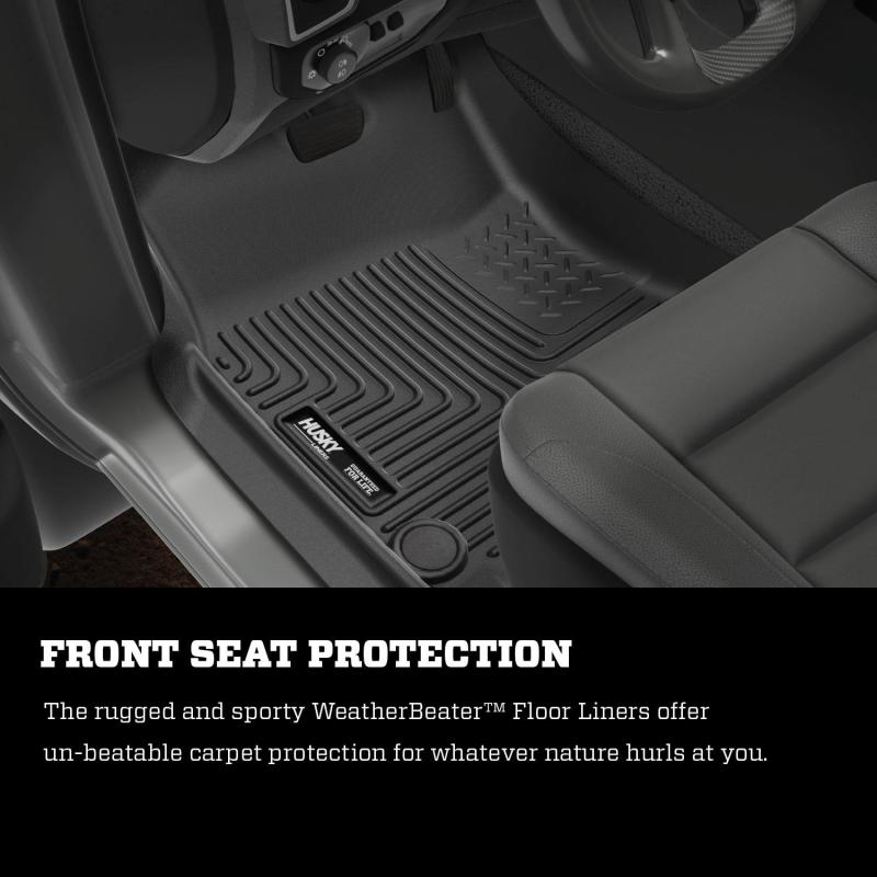 Husky Liners 10-12 Dodge Ram 2500/3500 Mega Cab WeatherBeater Combo Black Floor Liners 99041