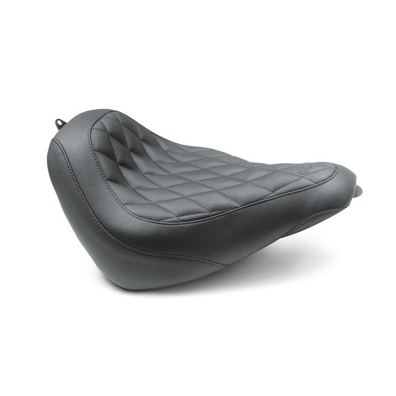 Mustang 18-21 Harley Softail Slim Wide Tripper Solo Seat Diamond Stitch - Black 83047