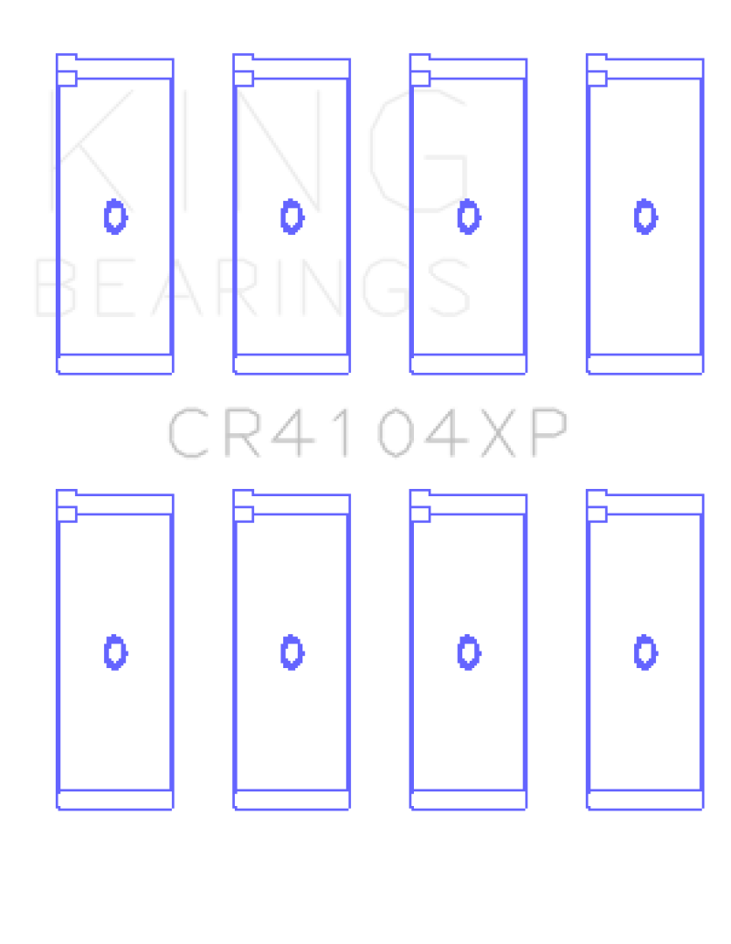 King Audi/VW 83-03 1.6L/1.8L/2.0L (Size +0.25) Performance Rod Bearing Set GCR4104XP0.25